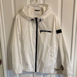 Calvin Klein White Jacket with Black Trim